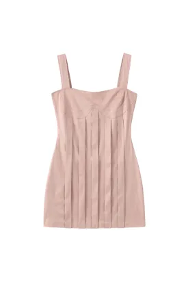 Chevron Pleated Cami Dress