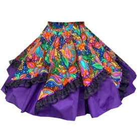 Vibrant Square Dance Skirt for Carnival Festivities