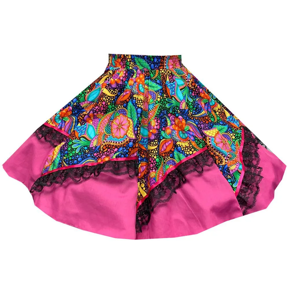 Vibrant Square Dance Skirt for Carnival Festivities
