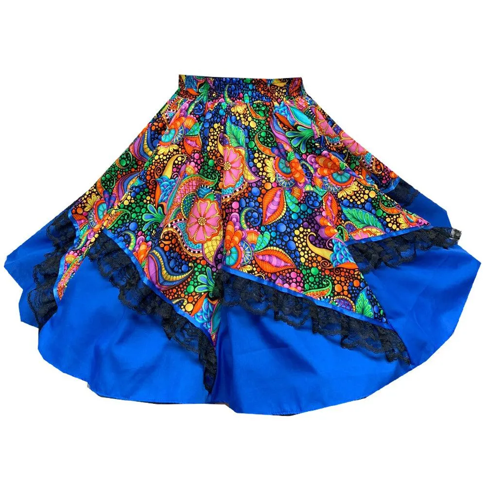 Vibrant Square Dance Skirt for Carnival Festivities