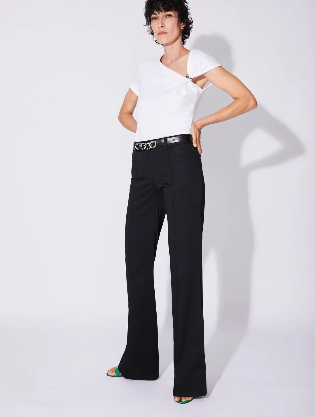 Cotton Jersey Draped T-Shirt