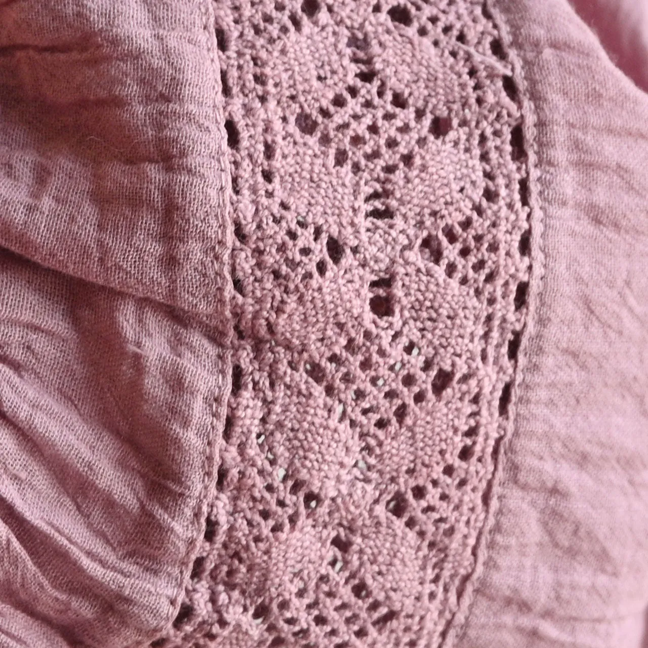 Cotton Lace Peasant Blouse