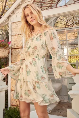 Deeper Love Floral Off-Shoulder Peasant Dress