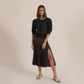Delphine Pleated Silken Skirt