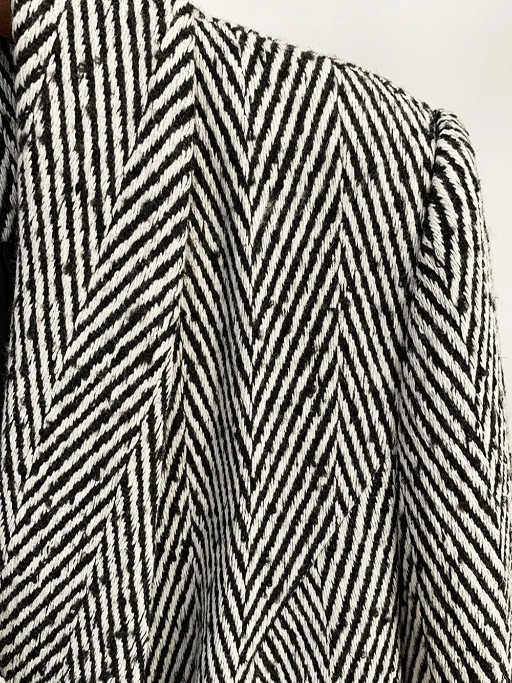 Double Breasted Herringbone Coat