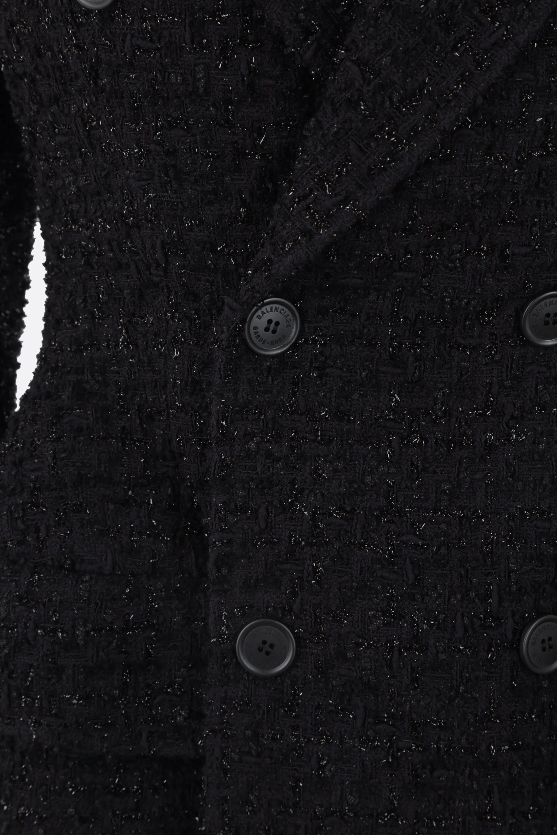 double-breasted tweed jacket