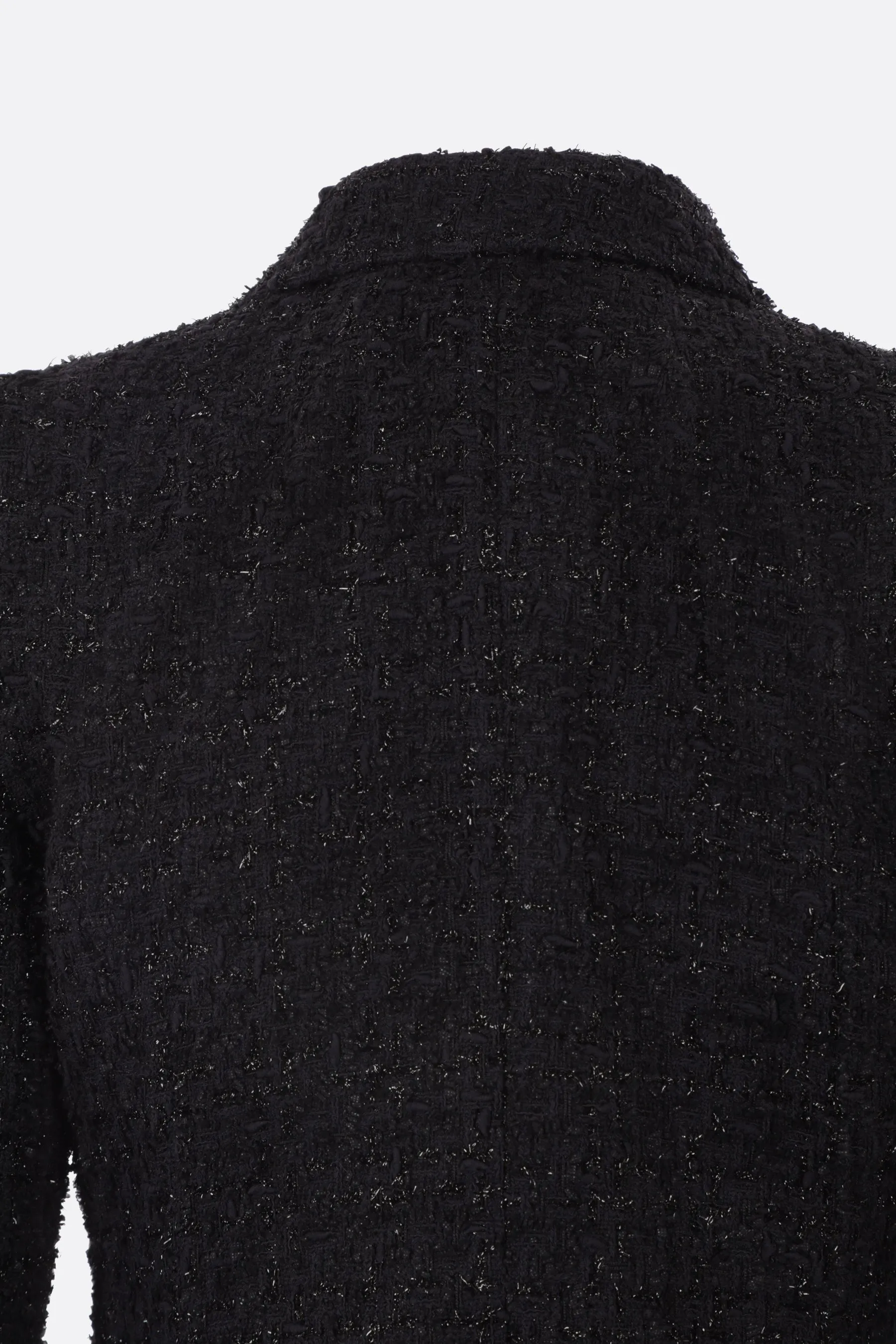 double-breasted tweed jacket