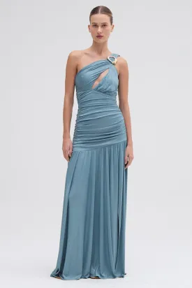 DUNE JERSEY KEY ONE SHOULDER GOWN