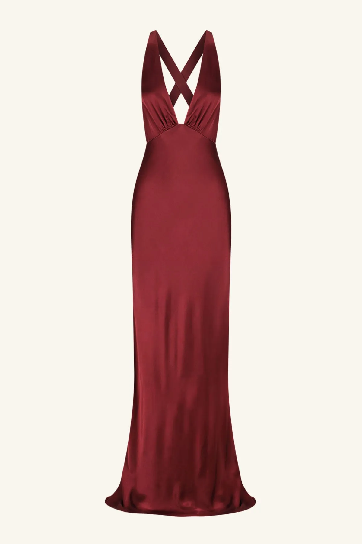 ELIA PLUNGED CROSS BACK MAXI DRESS - SHIRAZ