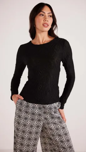 Elise Long Sleeve Mesh Top