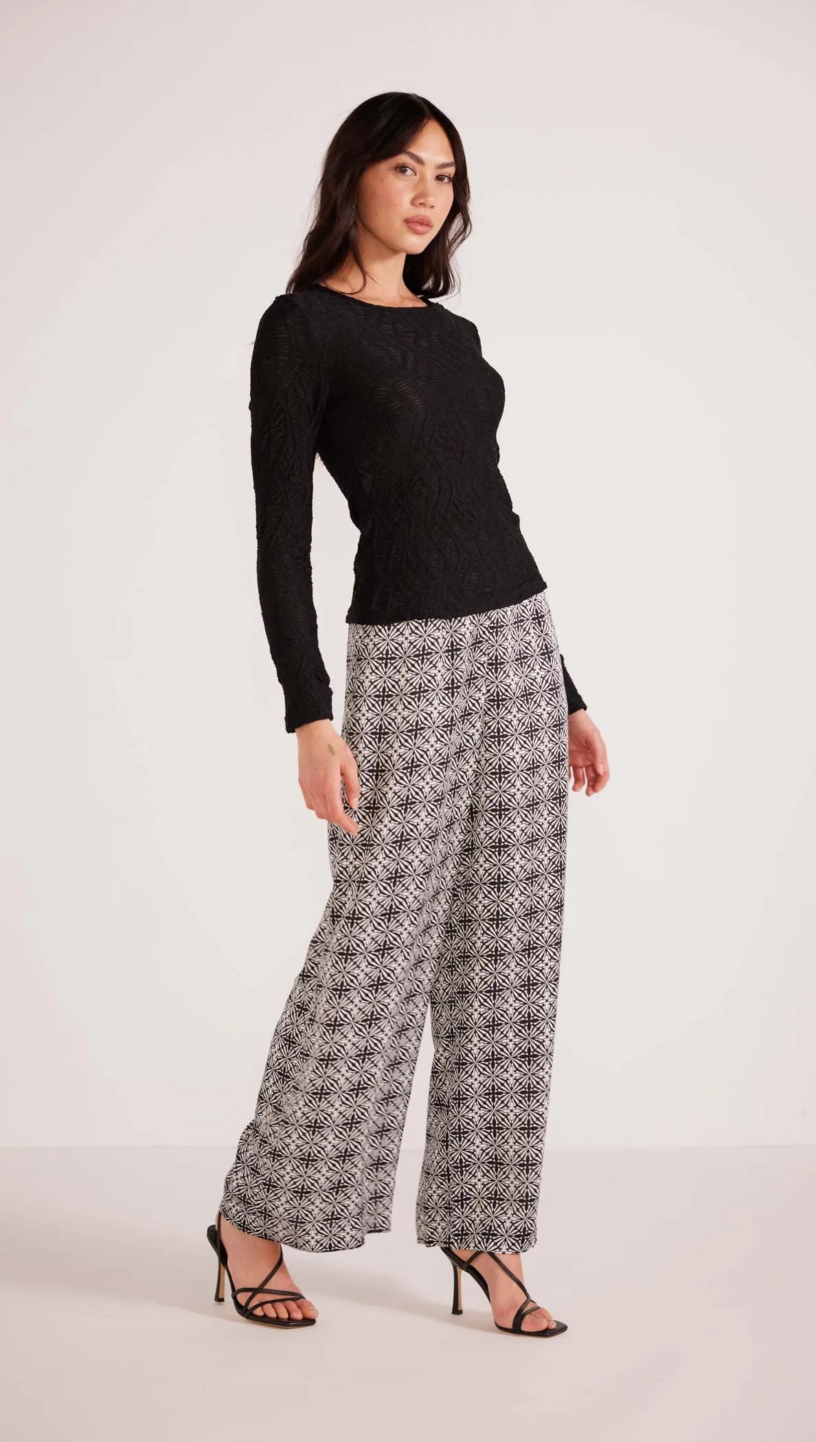 Elise Long Sleeve Mesh Top