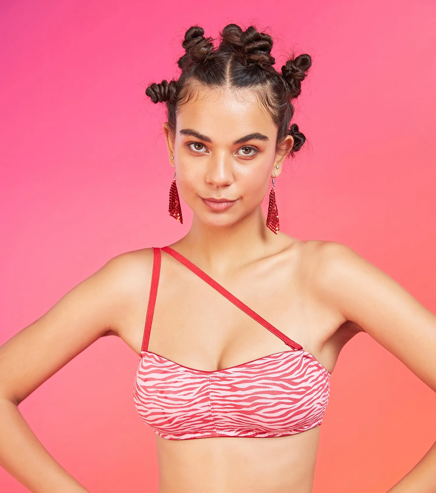 Enamor XO Zebra Print Non-Wired Non Padded Multiway Bra - Nella