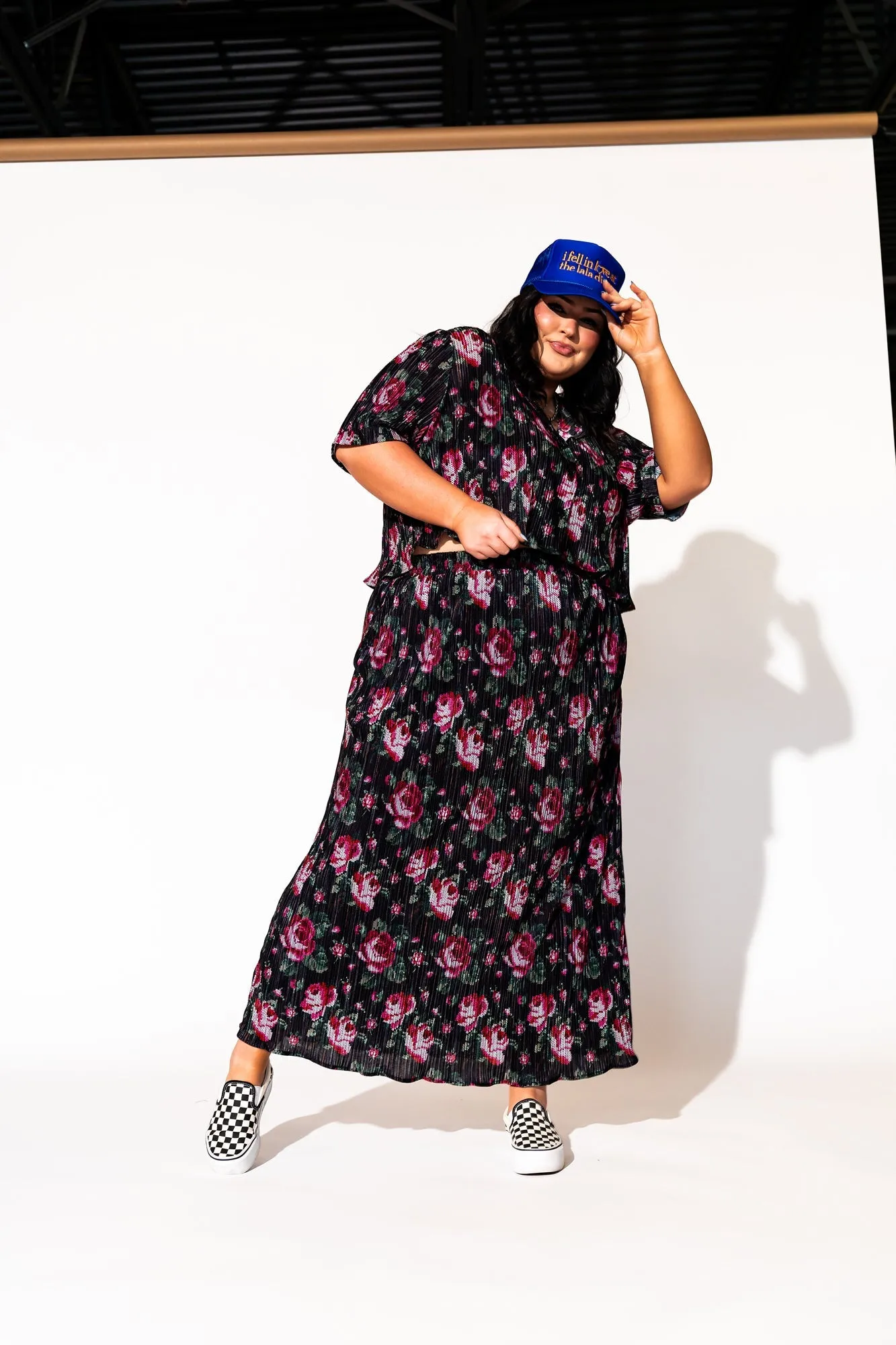 Ćest la Vie Plissé Skirt Set in Cross Stitch Floral