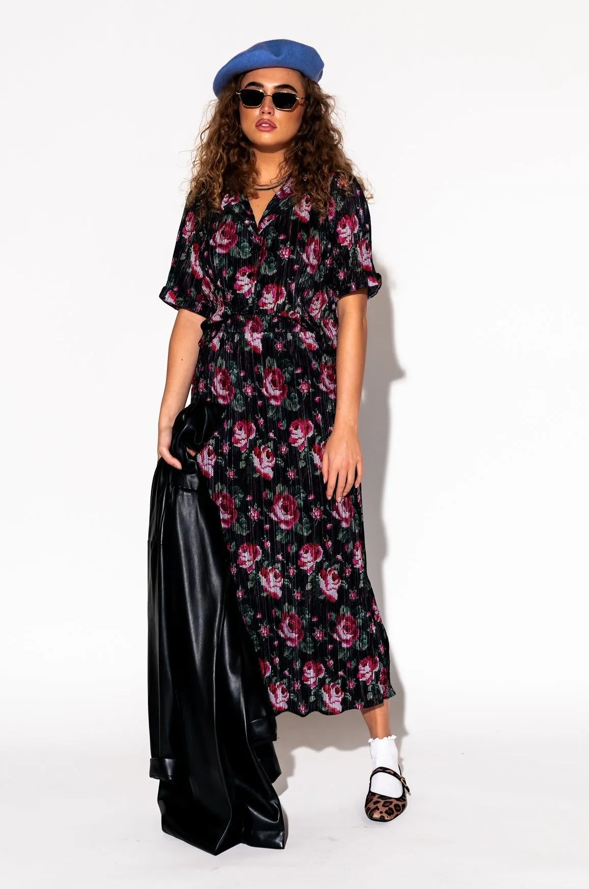 Ćest la Vie Plissé Skirt Set in Cross Stitch Floral