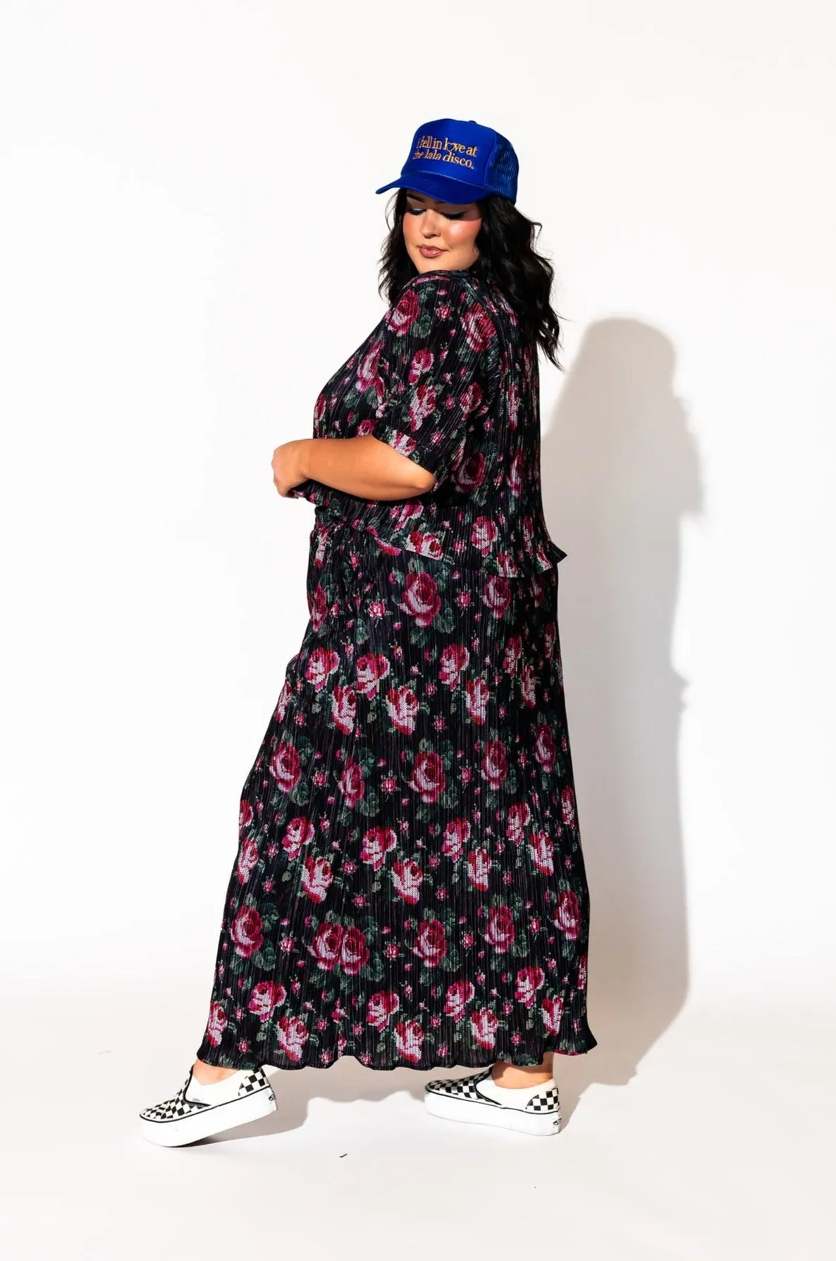 Ćest la Vie Plissé Skirt Set in Cross Stitch Floral
