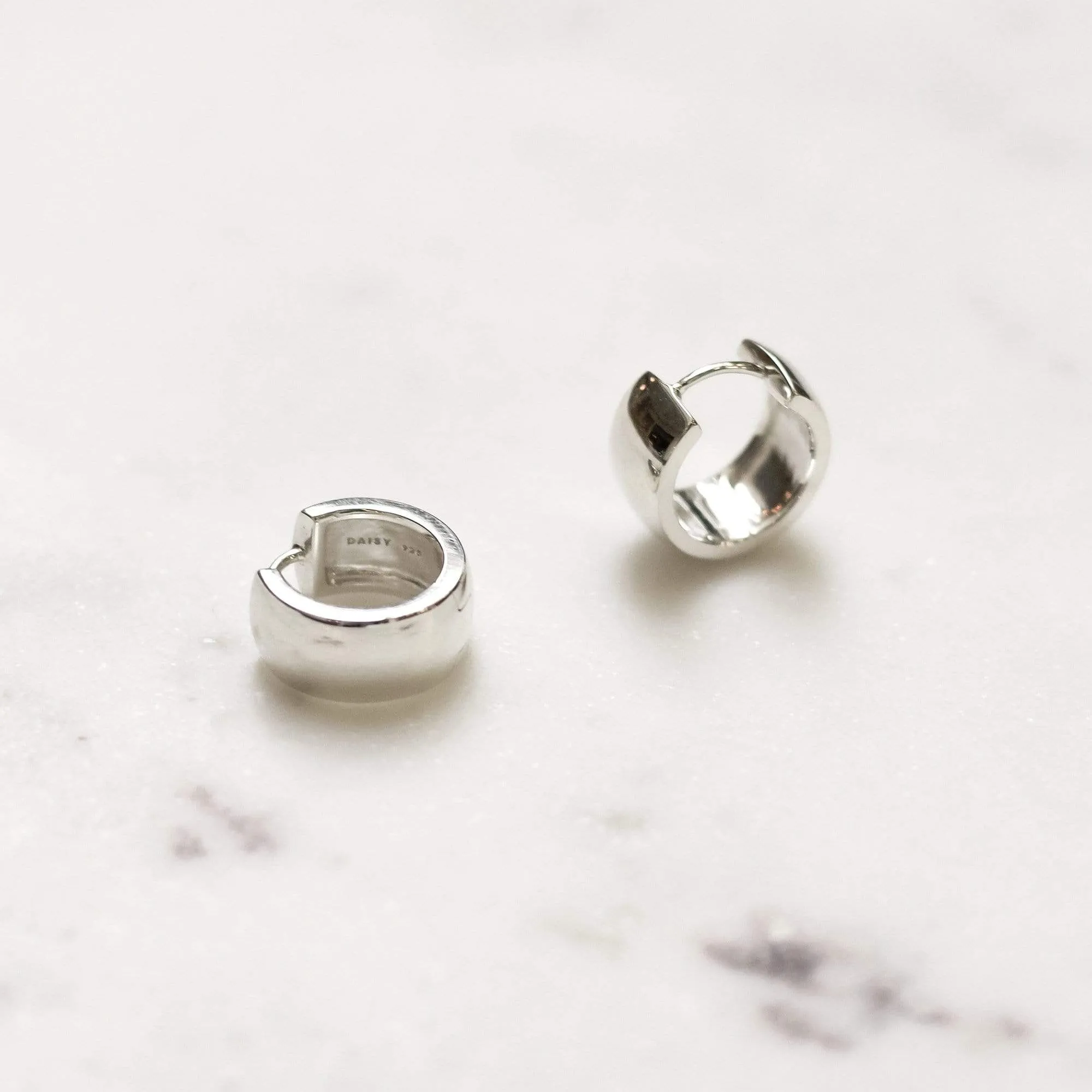 Estée Lalonde Midi Bold Hoop Earrings Sterling Silver
