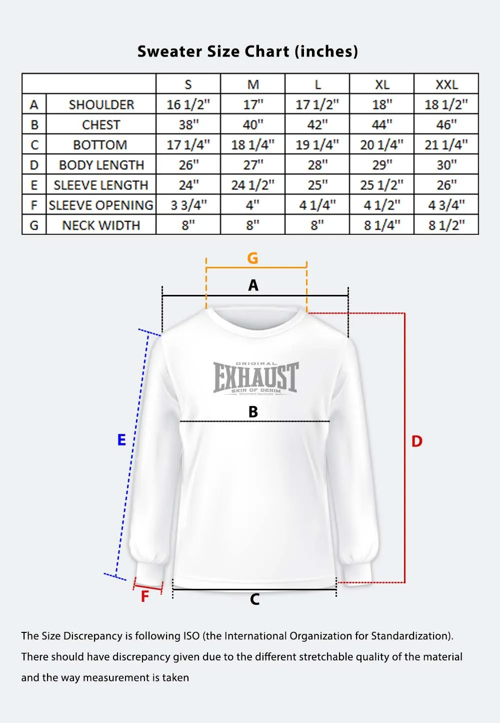 EXHAUST Printed Design Long Sleeve Sweater [Normal Cut] 1396