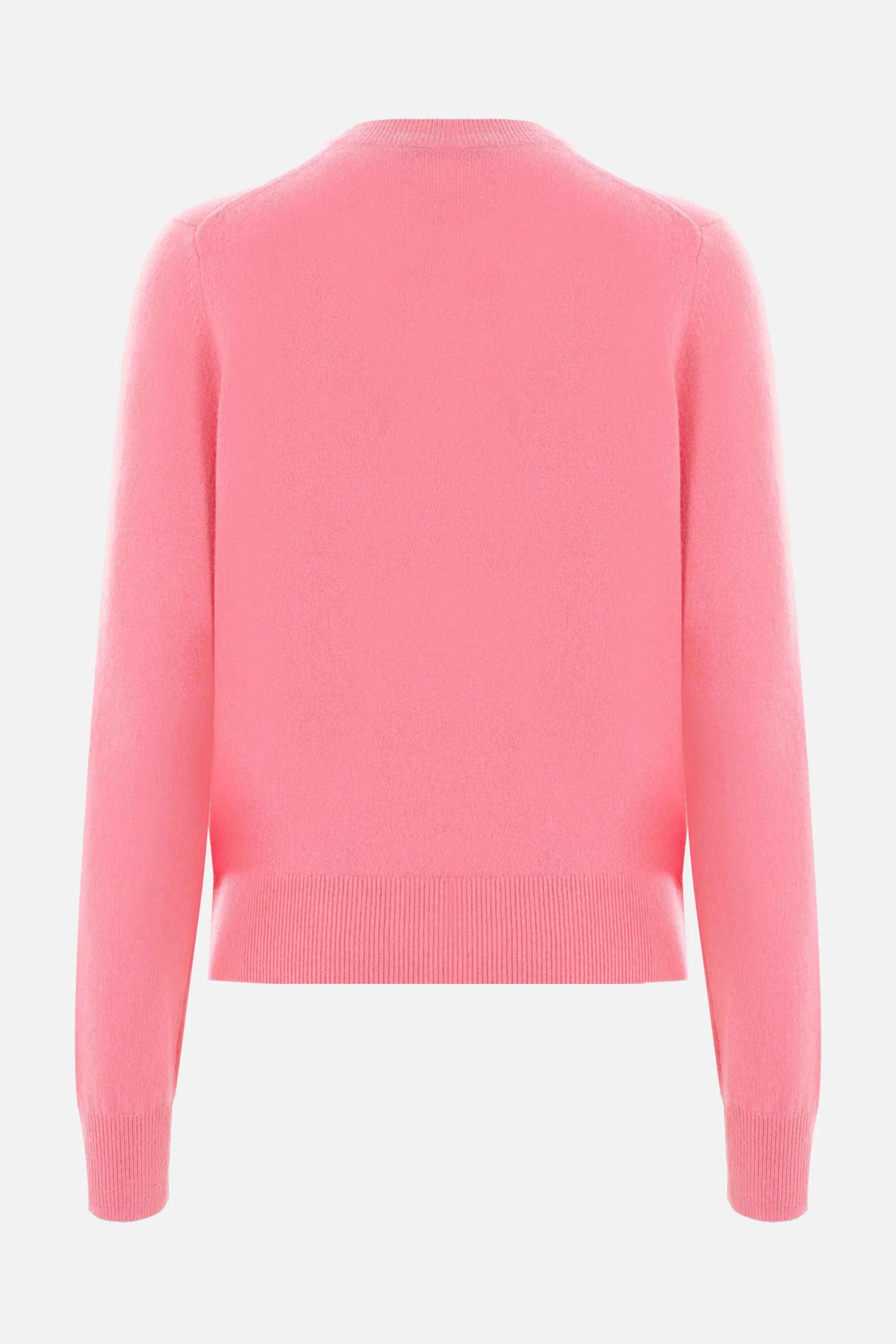Face Logo embellishment wool cardigan