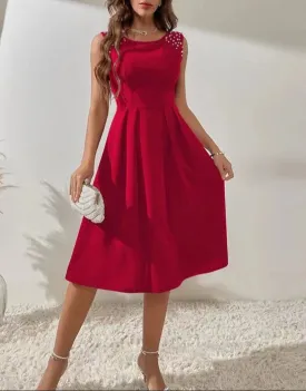 Fashion Studded Sleeveless Dress