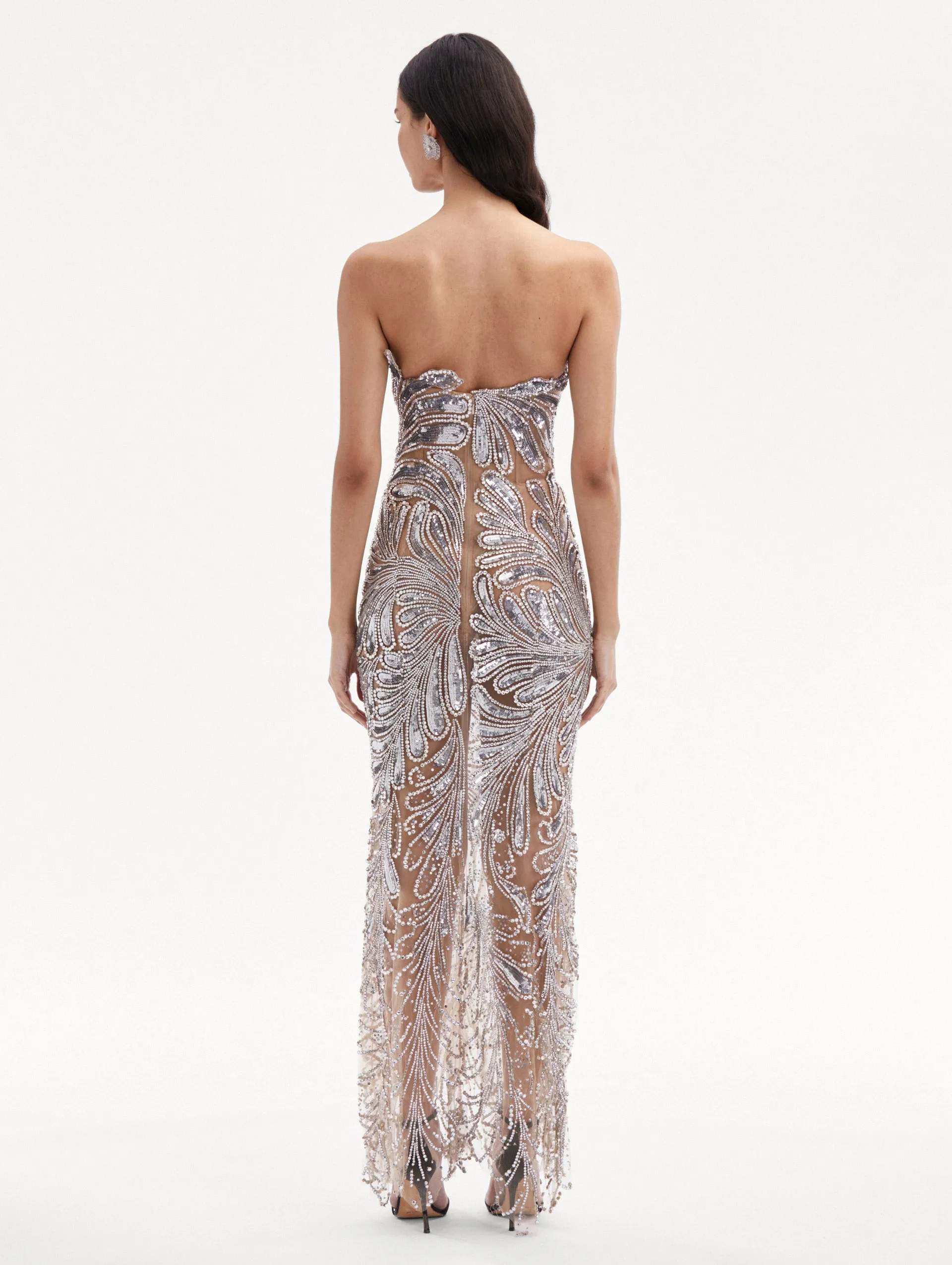 Fern Crystal Embroidered Gown