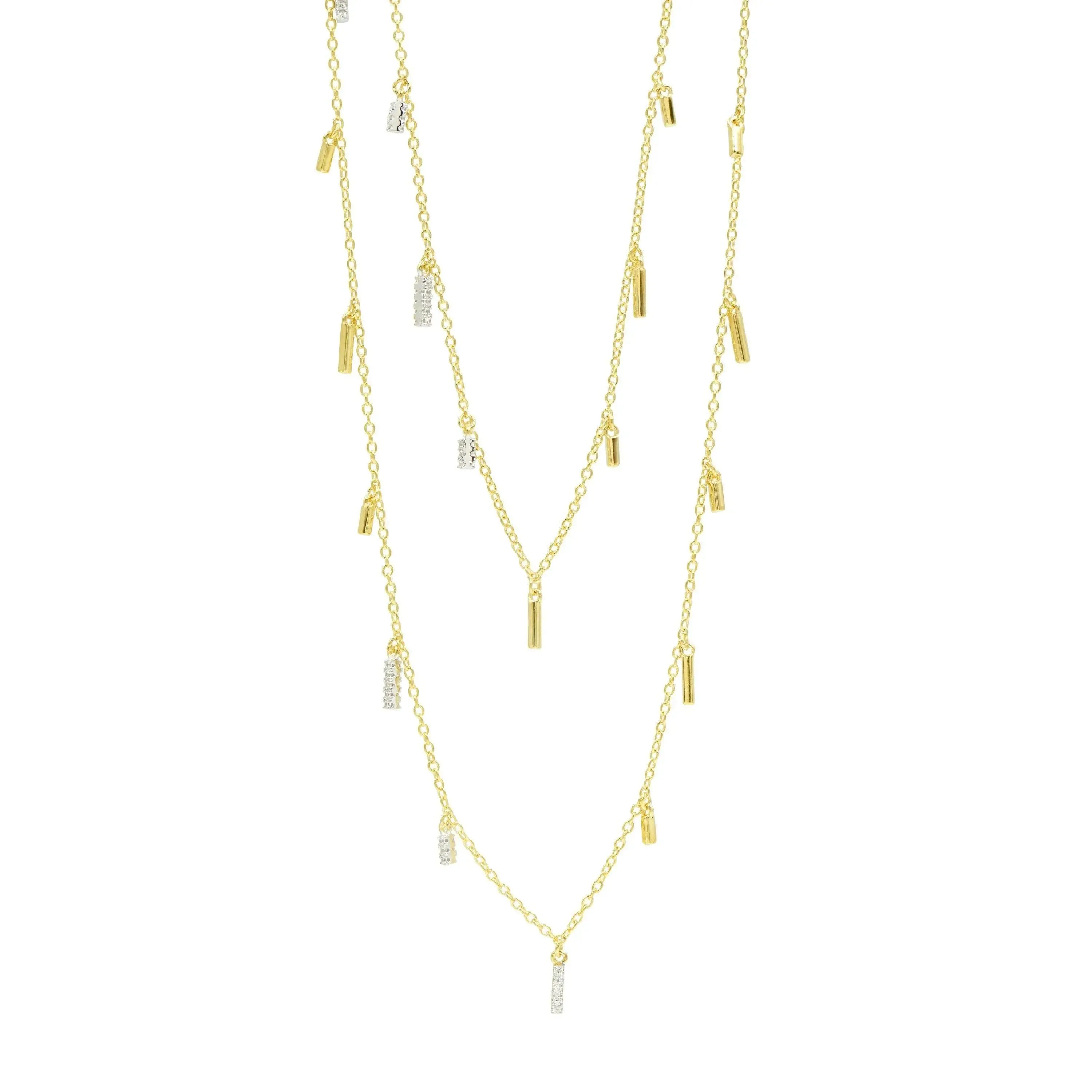FREIDA ROTHMAN Radiance 60" Droplet Station Necklace
