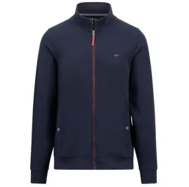 Fynch Hatton Zip Cardigan Navy