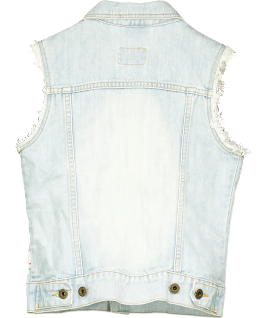 H&M Blue Denim  Button Up waistcoat 13 Years