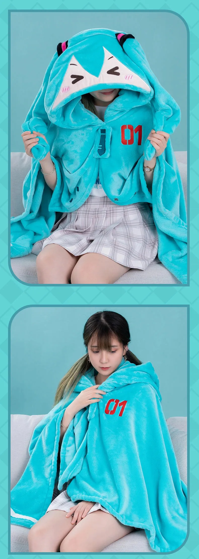 Cozy Hatsune Miku Air Conditioned Blanket