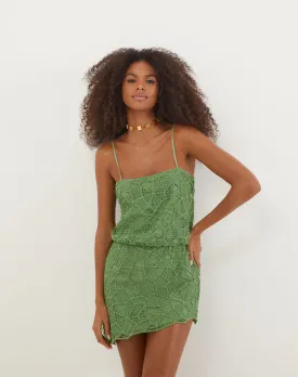 Hollie Short Dress - Aloe