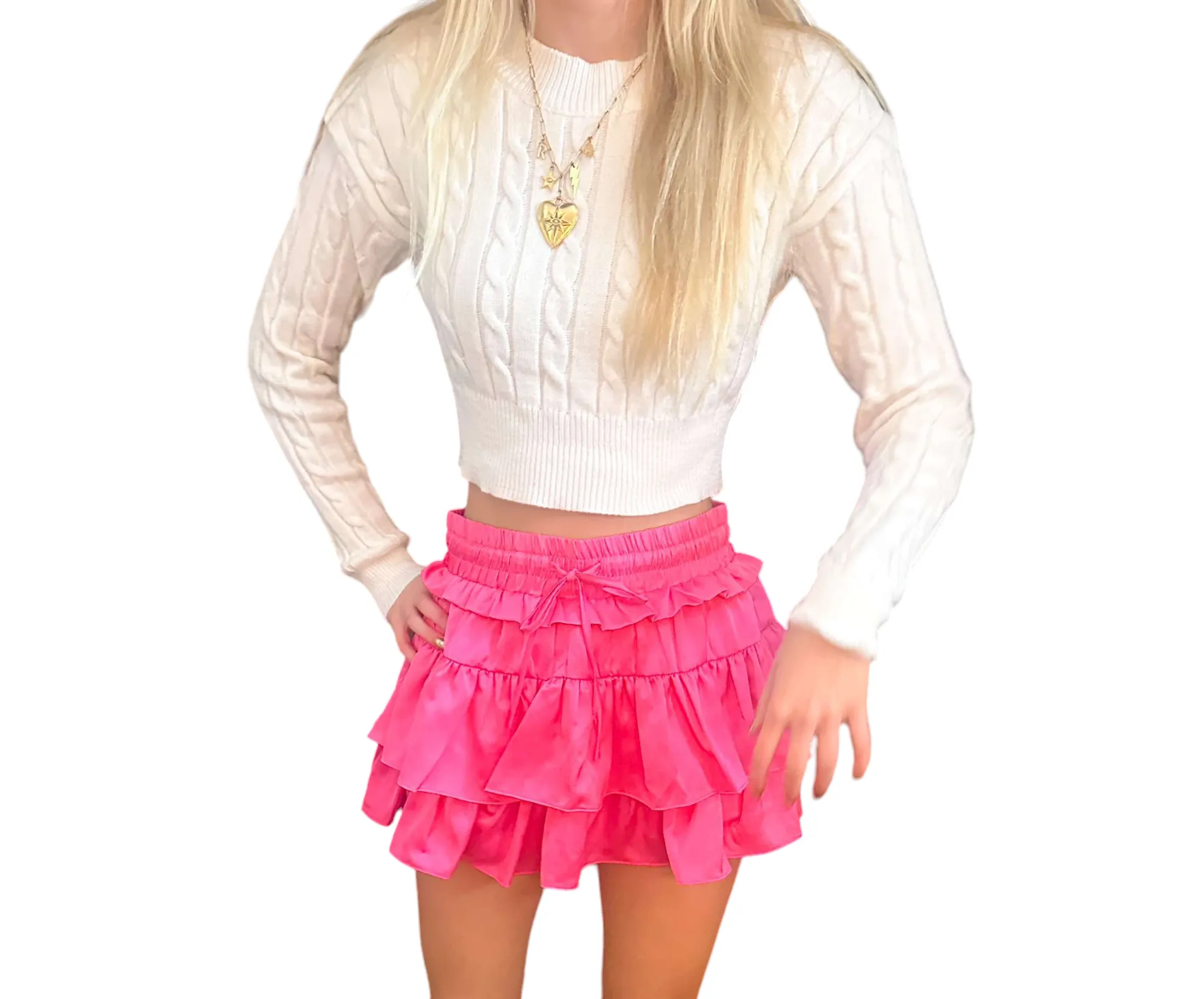 Hot Pink Ruffle Skort Delight