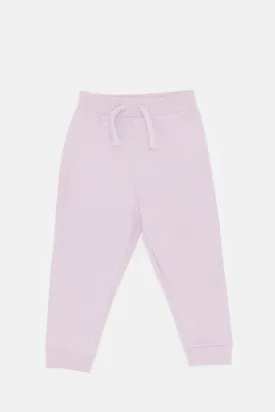 Infant Girls Lilac Solid Track Pants