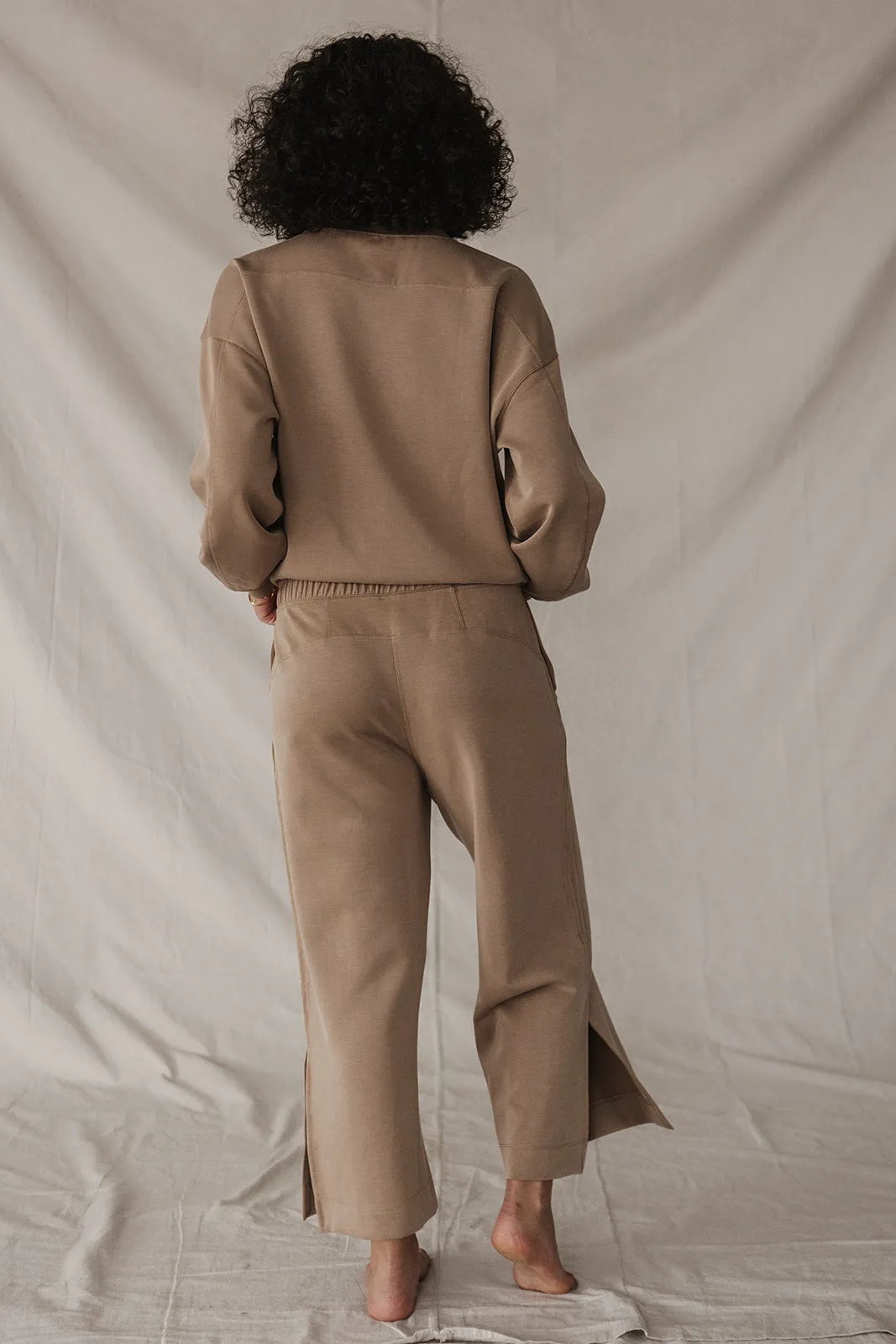 Jet-Setter Wide Leg Set Long Sleeve |Cocoa