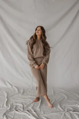 Jet-Setter Wide Leg Set Long Sleeve |Cocoa