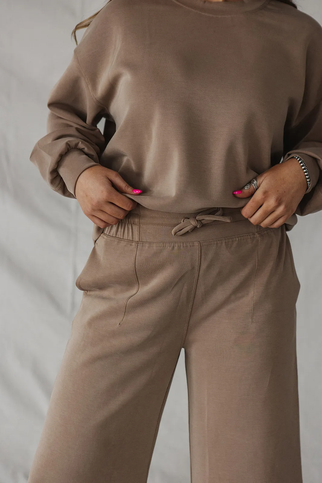 Jet-Setter Wide Leg Set Long Sleeve |Cocoa