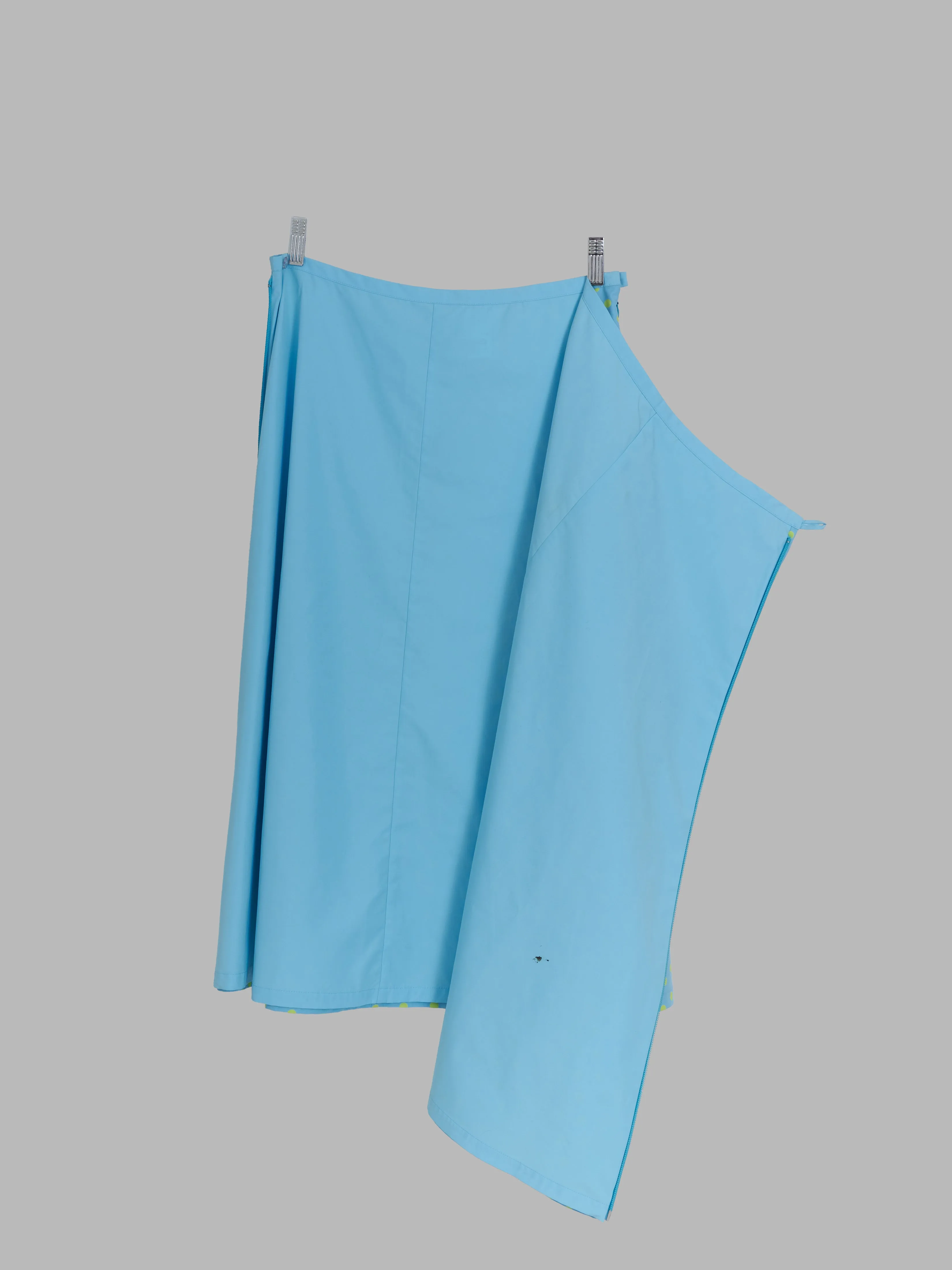 Junya Watanabe Comme des Garcons SS2000 blue poly spotted reversible skirt - M