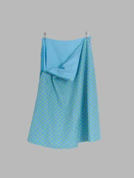 Junya Watanabe Comme des Garcons SS2000 blue poly spotted reversible skirt - M