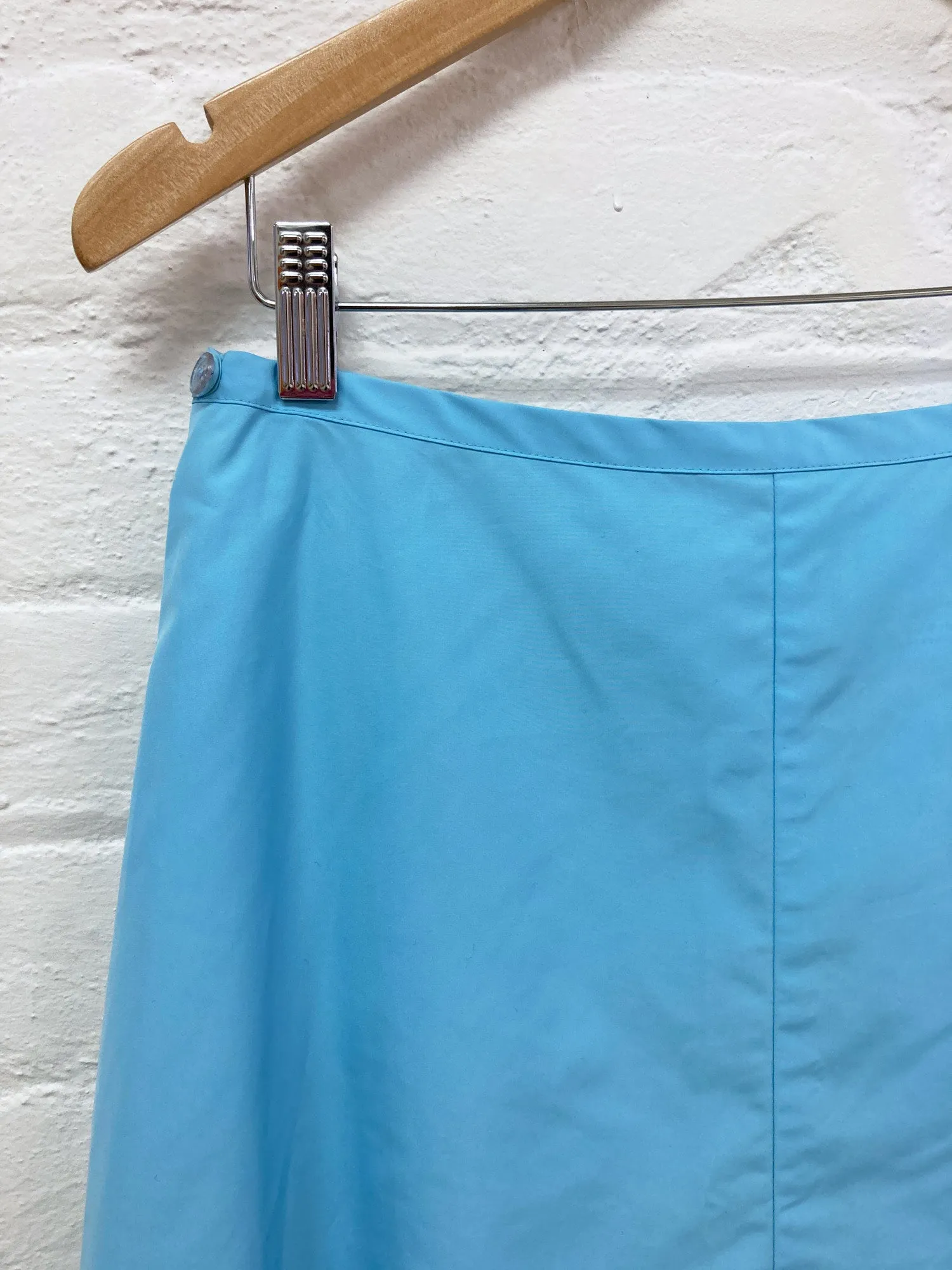 Junya Watanabe Comme des Garcons SS2000 blue poly spotted reversible skirt - M