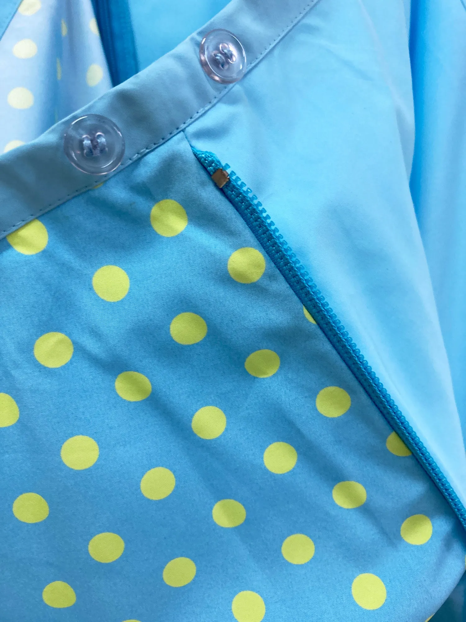 Junya Watanabe Comme des Garcons SS2000 blue poly spotted reversible skirt - M