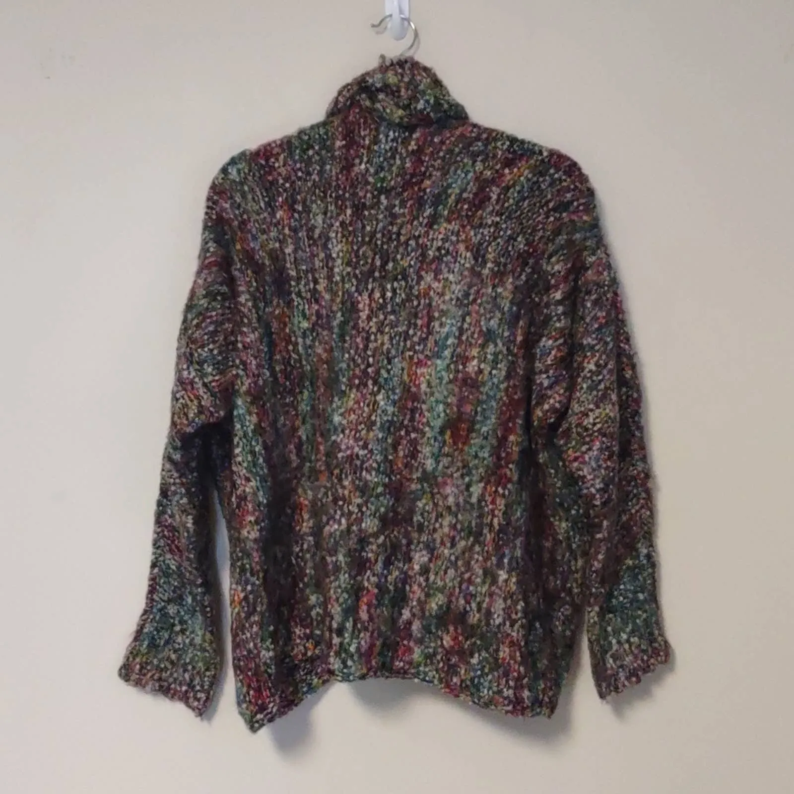 Kaktus Fuzzy Knit Open Front Two Way Cardigan Sweater XL