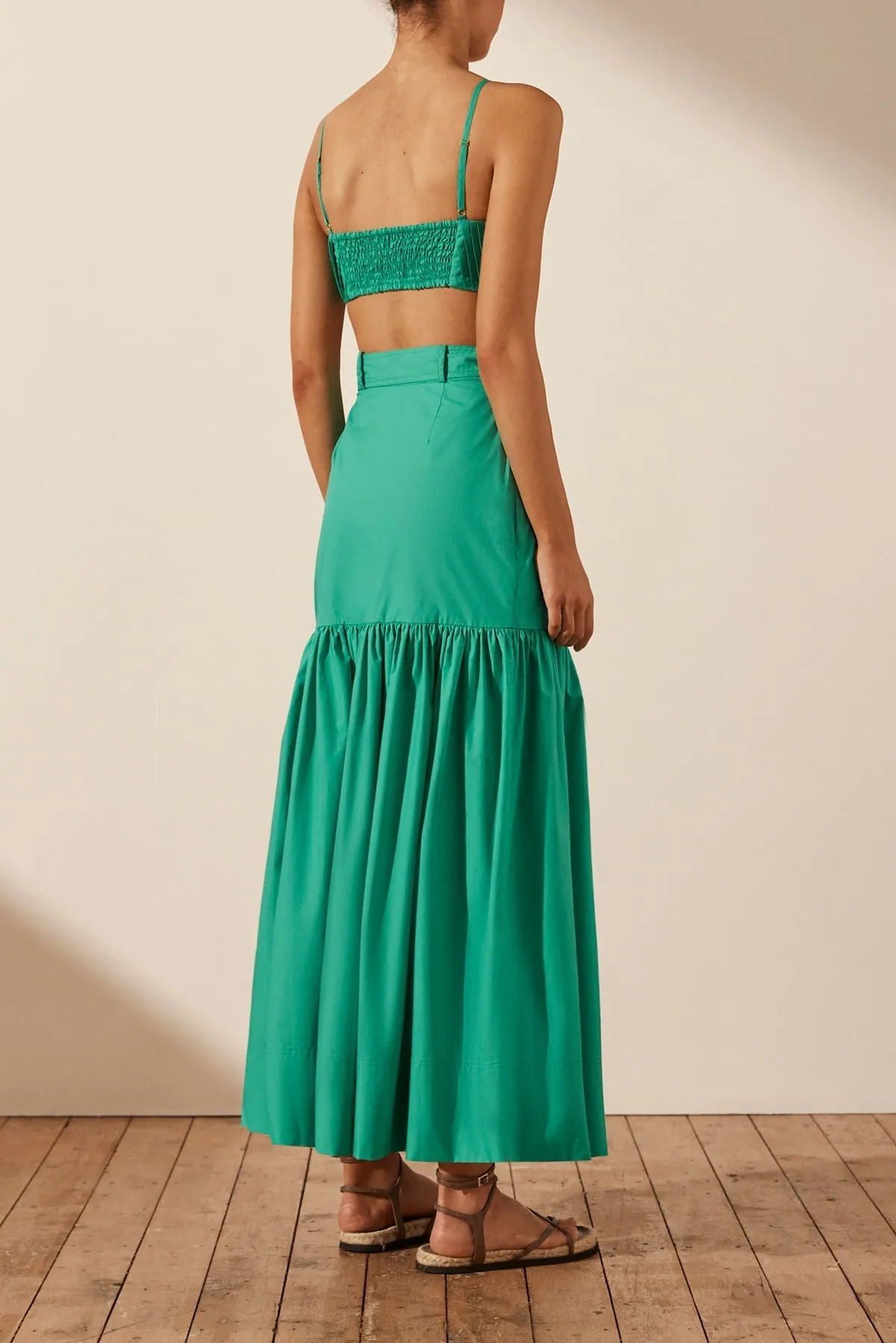 KOHALA PLEATED BRALETTE - JADE