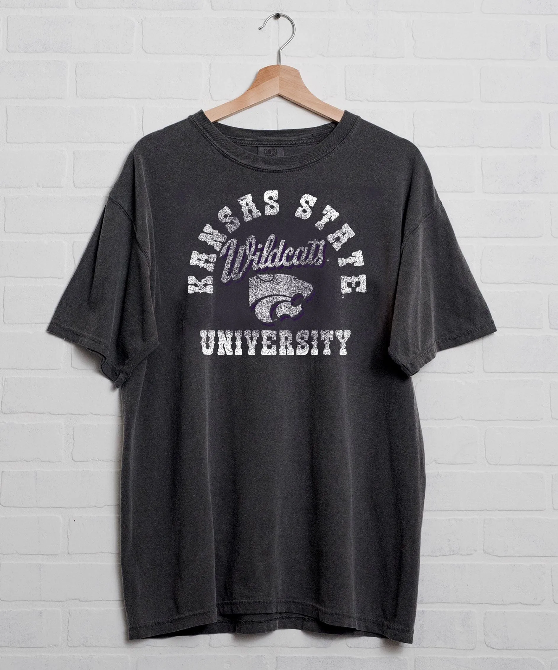 KSU Wildcats Draft Charcoal Thrifted Tee
