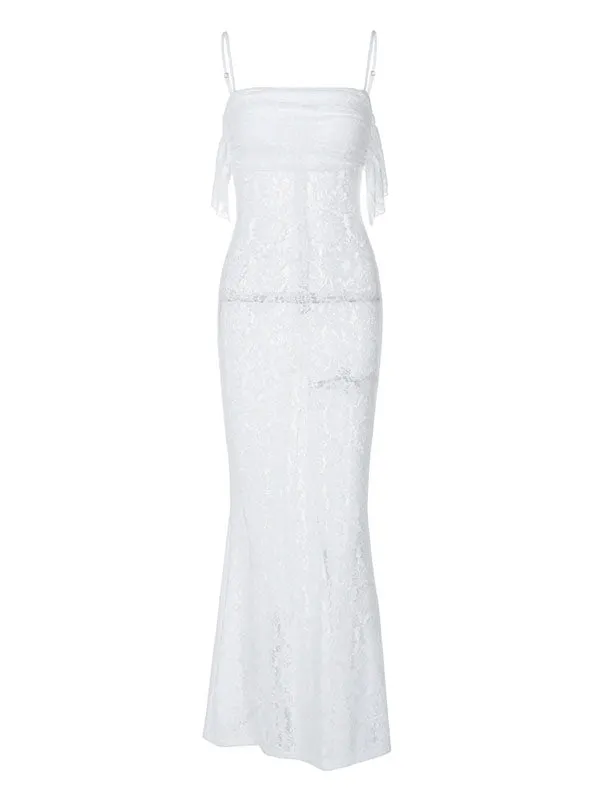 Lace Jacquard Camisole Maxi Dress