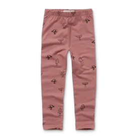 Legging Mushrooms Print – misty rose