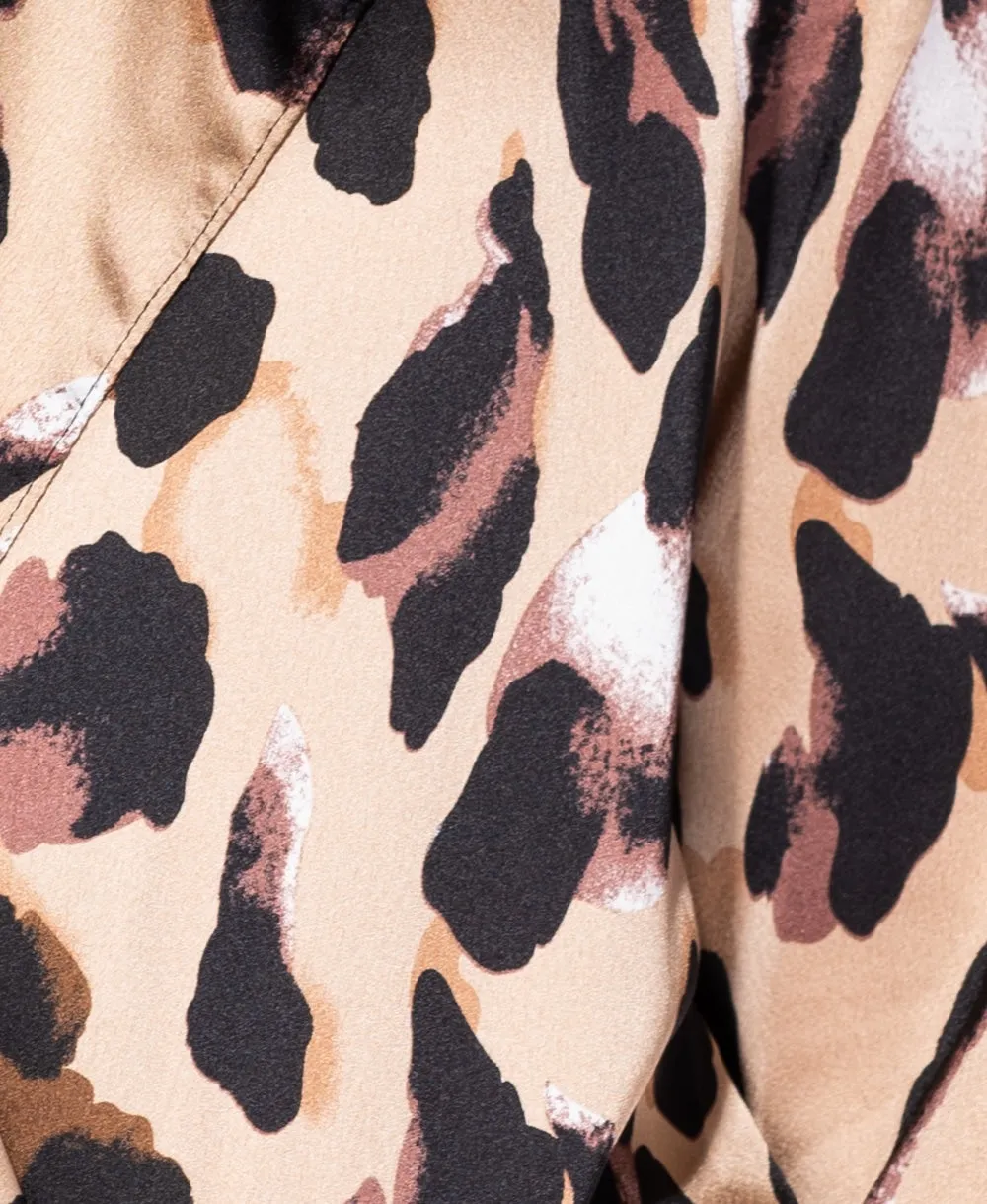 LEOPARD WRAP FRONT BODYSUIT