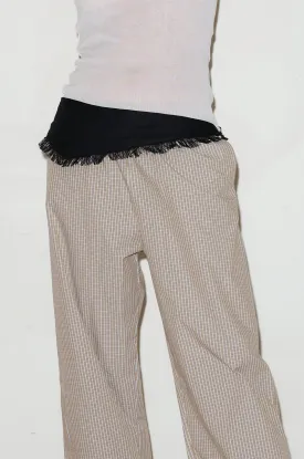 Linen Fray belt - Black