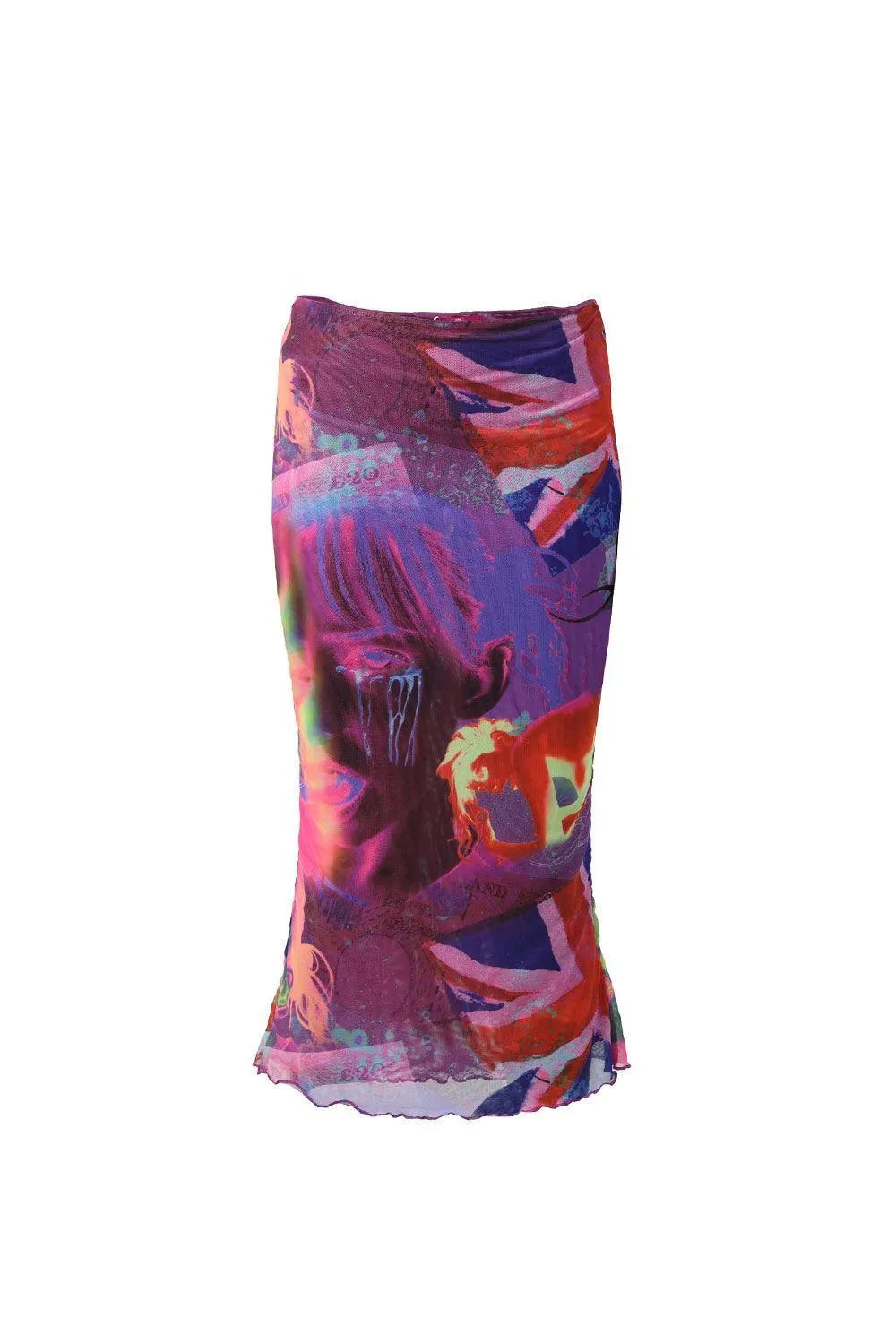 London Callin' Mesh Midi Skirt