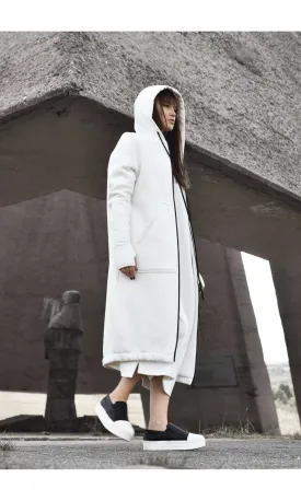 Long Zipper Hoodie Coat