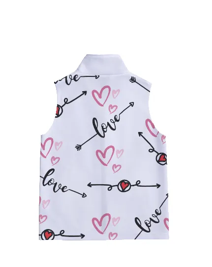 Love in Motion Kid's Stand-up Collar Sleeveless Jacket