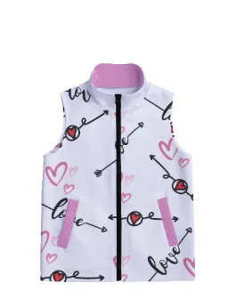 Love in Motion Kid's Stand-up Collar Sleeveless Jacket