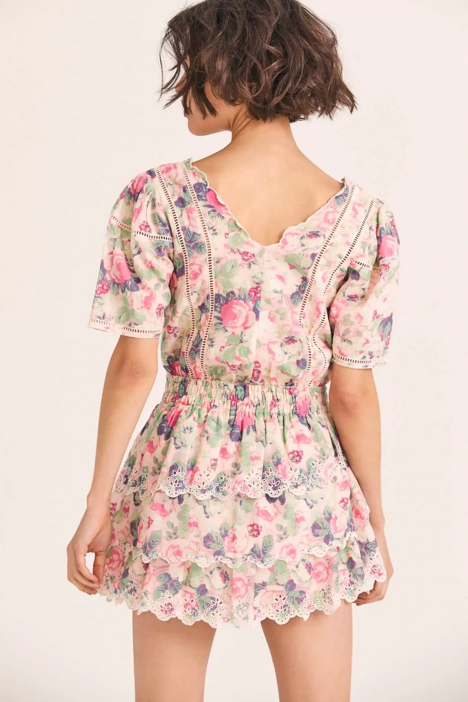 Love Shack Fancy - Mavis Dress in Veiled Kiss Pink